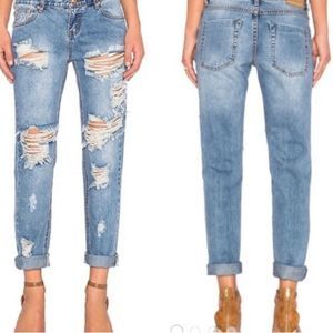 One Teaspoon 100% Cotton Destroyed Awesome Baggies - Size 25